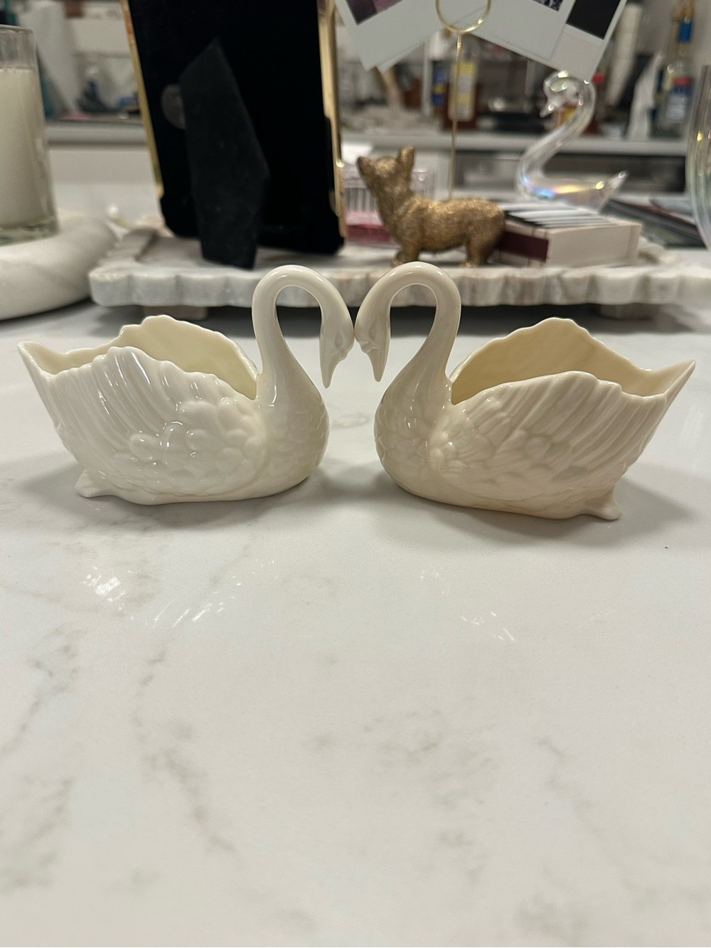 Vintage Pair of Lenox Swan Trinket Dishes - Picture 5 of 7